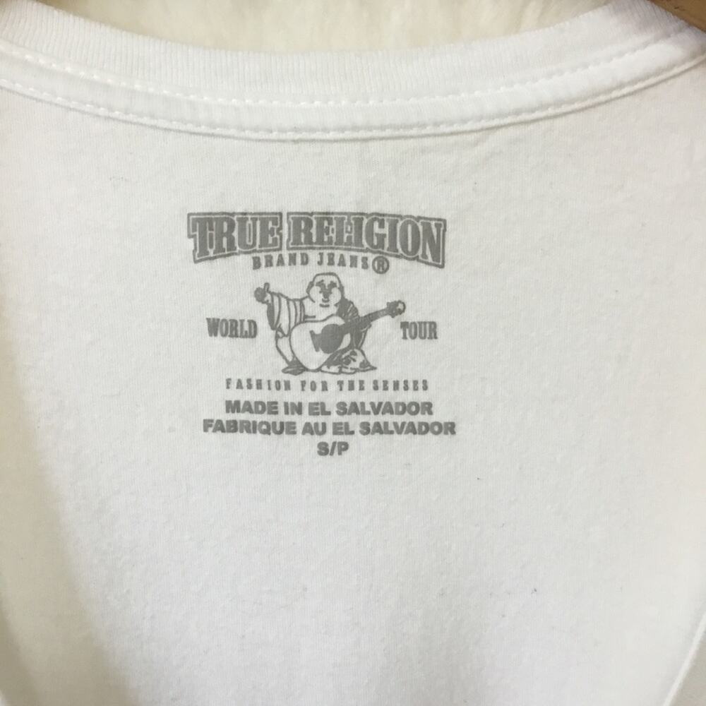 True Religion White V Neck T-shirt - Picture 2 of 5